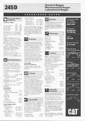 Excavatoare pe șenile Caterpillar 245 D