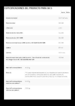 Excavatoare pe șenile Caterpillar 307.5