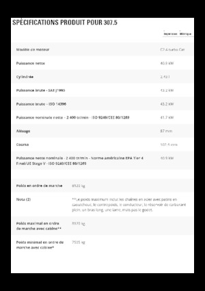 Excavatoare pe șenile Caterpillar 307.5