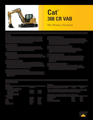 Excavatoare pe șenile Caterpillar 308 CR VAB