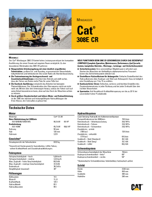 Excavatoare pe șenile Caterpillar 308E 2 CR