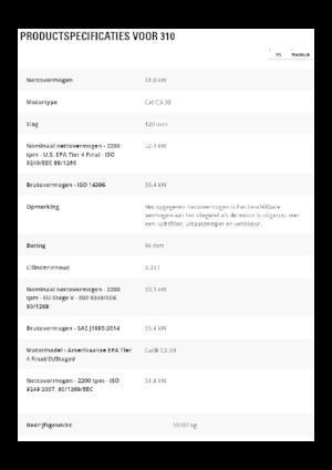 Excavatoare pe șenile Caterpillar 310