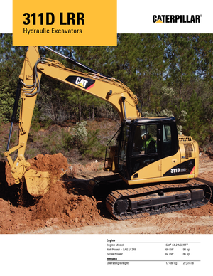 Excavatoare pe șenile Caterpillar 311D LRR