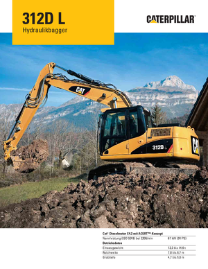 Excavatoare pe șenile Caterpillar 312D L