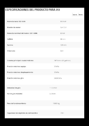 Excavatoare pe șenile Caterpillar 313