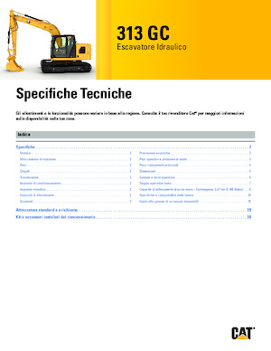 Excavatoare pe șenile Caterpillar 313 GC