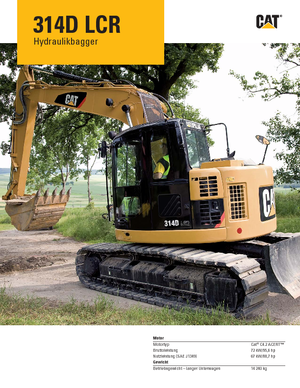 Excavatoare pe șenile Caterpillar 314D LCR