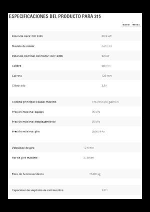 Excavatoare pe șenile Caterpillar 315