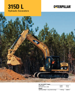 Excavatoare pe șenile Caterpillar 315D L