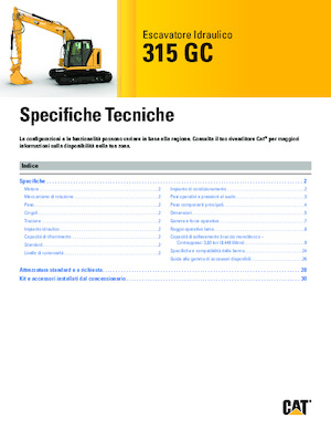Excavatoare pe șenile Caterpillar 315 GC