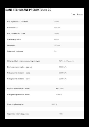 Excavatoare pe șenile Caterpillar 315 GC