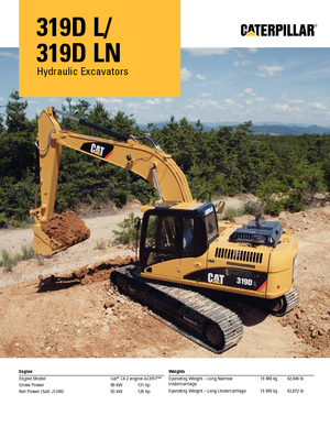 Excavatoare pe șenile Caterpillar 319D L