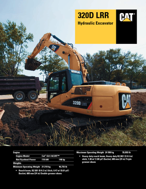 Excavatoare pe șenile Caterpillar 320D LRR