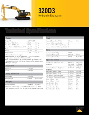 Excavatoare pe șenile Caterpillar 320D3