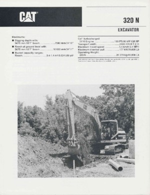 Excavatoare pe șenile Caterpillar 320N