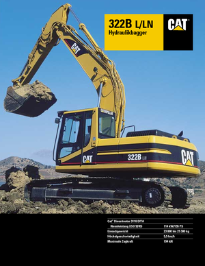 Excavatoare pe șenile Caterpillar 322 B LN