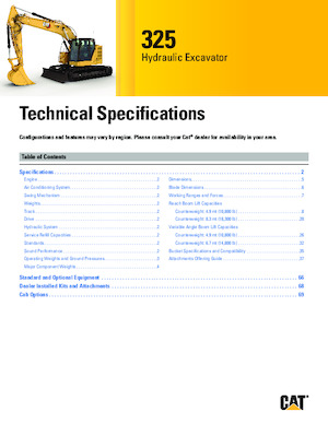 Excavatoare pe șenile Caterpillar 325