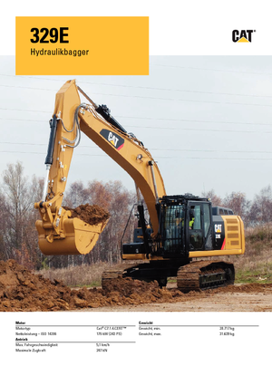 Excavatoare pe șenile Caterpillar 329E LN