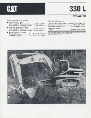 Excavatoare pe șenile Caterpillar 330L