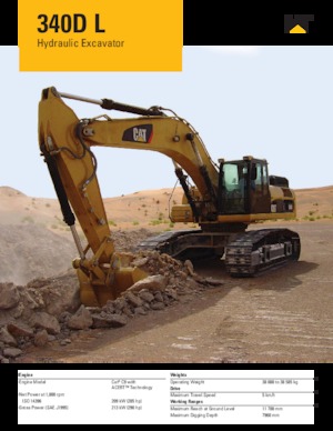 Excavatoare pe șenile Caterpillar 340D