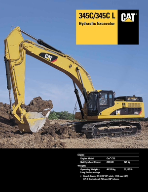 Excavatoare pe șenile Caterpillar 345 C L