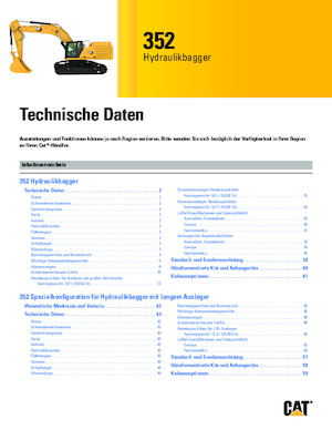 Excavatoare pe șenile Caterpillar 352