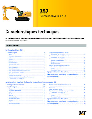 Excavatoare pe șenile Caterpillar 352