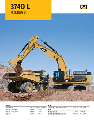 Excavatoare pe șenile Caterpillar 374D L