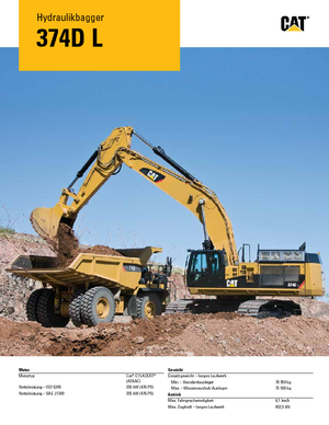 Excavatoare pe șenile Caterpillar 374D L