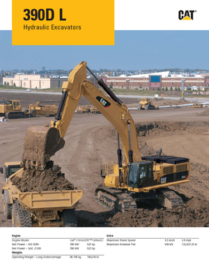 Excavatoare pe șenile Caterpillar 390D L