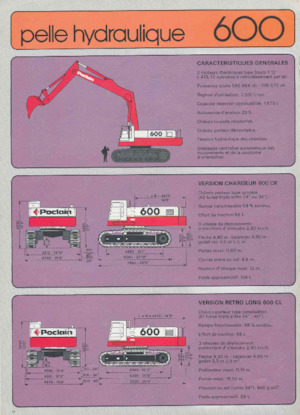 Excavatoare pe șenile Case Poclain 600