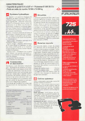 Excavatoare pe șenile Furukawa 725 LS-tronic
