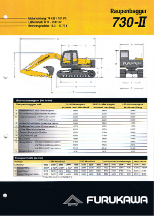 Excavatoare pe șenile Furukawa 730-II LS