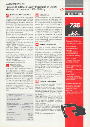 Excavatoare pe șenile Furukawa 735 LS-tronic