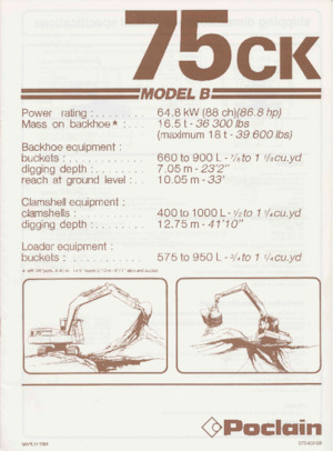 Stivuitoare Case Poclain 75CK