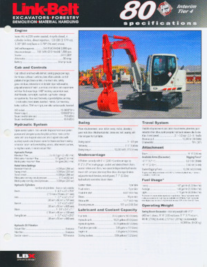 Excavatoare pe șenile Link-Belt 80 Spin Ace