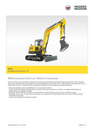 Excavatoare pe șenile Neuson 8003
