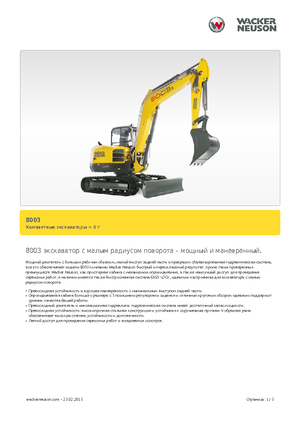 Excavatoare pe șenile Neuson 8003