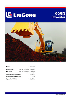 Excavatoare pe șenile Liugong 925D