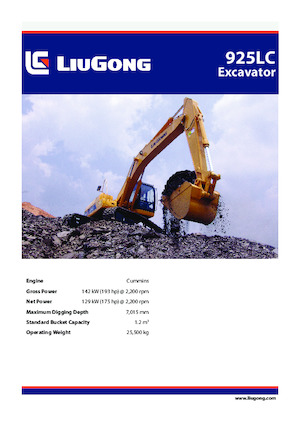 Excavatoare pe șenile Liugong 925LC