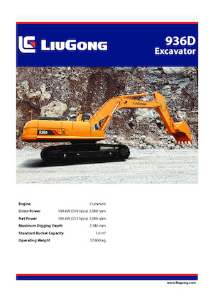 Excavatoare pe șenile Liugong 936D