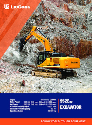 Excavatoare pe șenile Liugong 952EHD