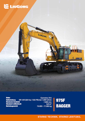 Excavatoare pe șenile Liugong 975F