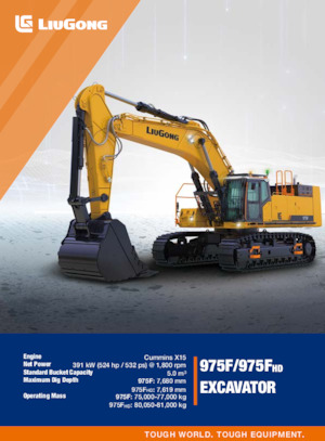 Excavatoare pe șenile Liugong 975F