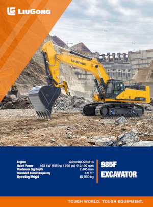 Excavatoare pe șenile Liugong 985F