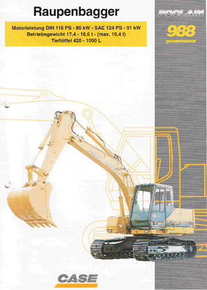 Excavatoare pe șenile Case Poclain 988 CK