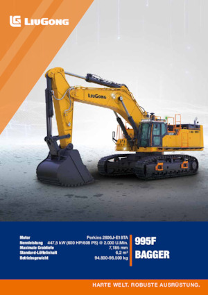 Excavatoare pe șenile Liugong 995F
