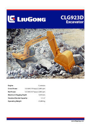 Excavatoare pe șenile Liugong CLG923D 