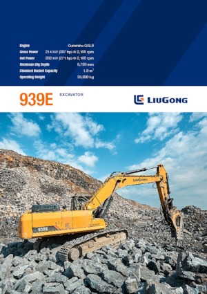 Excavatoare pe șenile Liugong 939E 