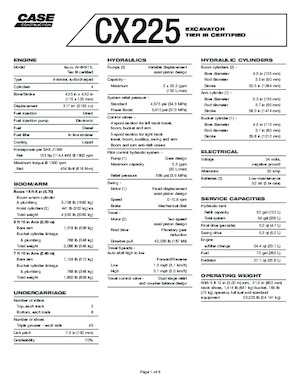 Excavatoare pe șenile Case CX 225 SR